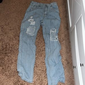 Light Blue Shein Mom Jeans